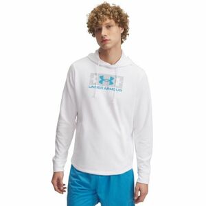 Pánská mikina s kapucí UNDER ARMOUR-UA Rival Terry Logo Hood-WHT obraz