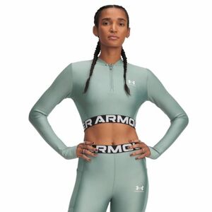 Dámské tréninkové triko s dlouhým rukávem UNDER ARMOUR-HeatGear Rib 1/4 Zip LS-GRN obraz
