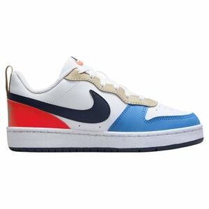 Chlapecká rekreační obuv NIKE-Court Borough Low Recraft Jr white/light crimson/blue beyond/thunder blue obraz