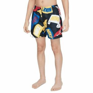 Chlapecké plavky NIKE SWIM-TOSSED FLAGS 4 inch BLACK-BLACK obraz