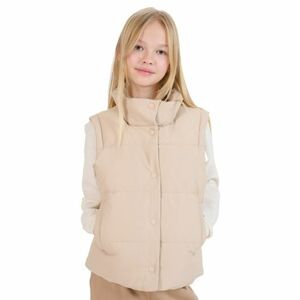 Dívčí vesta 4F JUNIOR-VEST JACKET-JWSS25TVJAF167-82S-BROWN obraz