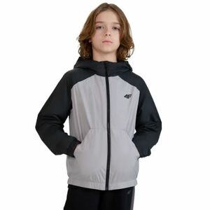 Chlapecká bunda s kapucí 4F JUNIOR-JACKET-JWSS25TJACM185-25S-GREY obraz