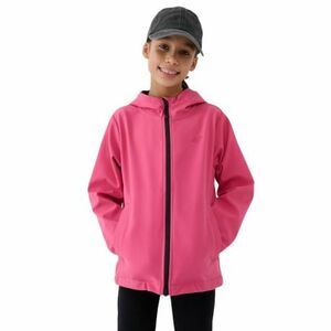 Dívčí tréninková softshellová bunda s kapucí 4F JUNIOR-SOFTSHELL JACKET-JWSS25TSOFF305-54S-PINK obraz