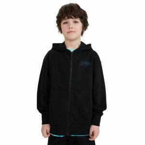 Chlapecká mikina se zipem 4F JUNIOR-SWEATSHIRT-JWSS25TSWSM1522-20S-BLACK obraz