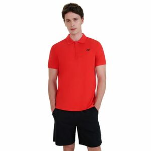 Pánské polo triko s krátkým rukávem 4F-POLO SHIRT-WSS25TPTSM407-62S-RED obraz