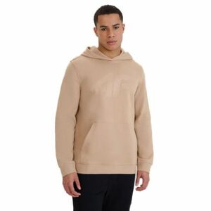 Pánská mikina s kapucí 4F-SWEATSHIRT-WSS25TSWSM1621-83S-BEIGE obraz