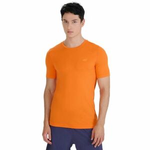 Pánské běžecké triko s krátkým rukávem 4F-TSHIRT FNK-WSS25TFTSM1262-70S-ORANGE obraz