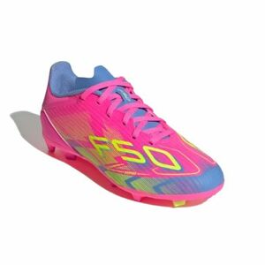 Chlapecké fotbalové kopačky outdoorové ADIDAS-F50 League Jr FG/MG lucid pink/lucid lemon/blue fusion obraz