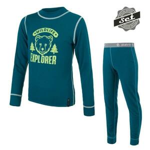 Sensor Double Face Set Wild dětský triko dl.rukáv + spodky safír - 90 obraz