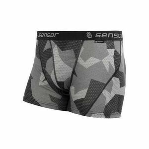Sensor Merino Impress Pánské Trenky Černá/camo POUZE XXL (VÝPRODEJ) obraz