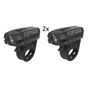 Set 2x Force BUG 400LM USB světlo přední, černé obraz