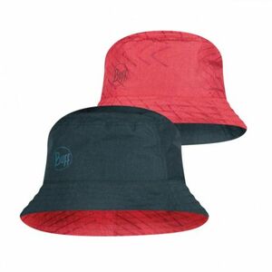 Klobouk BUFF-TRAVEL BUCKET HAT COLLAGE RED-BLACK -RED-Standard obraz