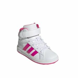 Dívčí rekreační obuv ADIDAS-Grand Court Mid K cloud white/shock pink/grey two obraz
