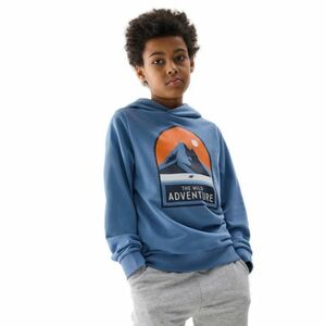 Chlapecká turistická mikina s kapucí 4F JUNIOR-SWEATSHIRT-JWSS24TSWSM0933-33S-BLUE obraz