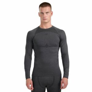 Pánské termo triko s dlouhým rukávem 4F-SEAMLESS UNDERWEAR M237-WAW25USEAM237-21M-BLACK MELANGE obraz