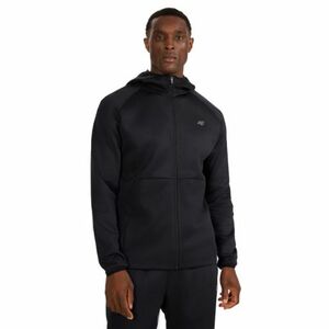 Pánská zateplená tréninková mikina se zipem 4F-SWEATSHIRT FNK M560-WAW25TFSWM560-20S-DEEP BLACK obraz