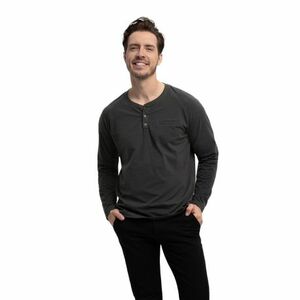 Pánské triko s dlouhým rukávem VOLCANO-L-CHARL-701M-Grey MEL obraz