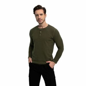 Pánské triko s dlouhým rukávem VOLCANO-L-AZUX-302-KHAKI obraz