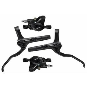 Shimano brzda kotoučová MT200 černá, přední + zadní komplet bez kotoučů / černé hadice obraz