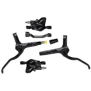 Shimano brzda kotoučová MT200 černá, přední + zadní komplet bez kotoučů / černé hadice (zadní J-kit) obraz