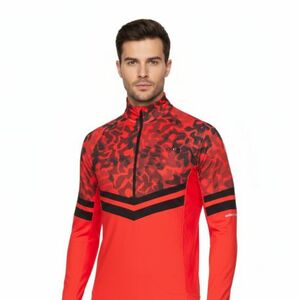 Pánská lyžařská mikina s 1/2 zipem NORTHFINDER-BERTI-170orangeblack obraz