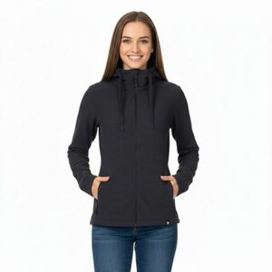Dámská zateplená turistická mikina se zipem NORTHFINDER-BRIANNE-269black obraz