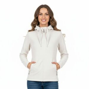 Dámská zateplená turistická mikina se zipem NORTHFINDER-BRIANNE-529creamwhite obraz