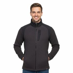 Pánská zateplená turistická mikina se zipem NORTHFINDER-SZYMON-270blackblack obraz