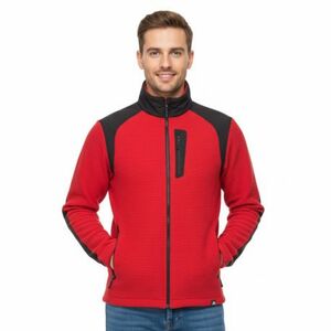 Pánská zateplená turistická mikina se zipem NORTHFINDER-SZYMON-361redblack obraz
