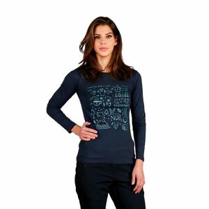 Dámské turistické triko s dlouhým rukávem NORTHFINDER-RIYA-464bluenights obraz