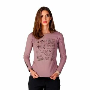 Dámské turistické triko s dlouhým rukávem NORTHFINDER-RIYA-537oldrose obraz