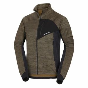 Pánská zateplená turistická mikina se zipem NORTHFINDER-JULISTE-550blackdarkgreen obraz