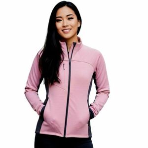 Dámská zateplená turistická mikina se zipem NORTHFINDER-JACLYN-521roseblack obraz