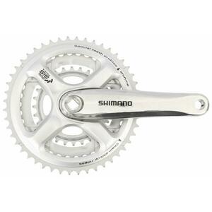 Shimano kliky FC-M191-S 170mm 48x38x28 zubů, stříbrné, bez krytu, 8 speed, pro osu čtyřhran obraz