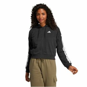 Dámská mikina se zipem ADIDAS-W 3S FT FZ HD BLACK/WHITE obraz