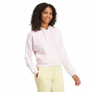 Dámská mikina se zipem ADIDAS-W 3S FT FZ HD CLPINK/WHITE obraz