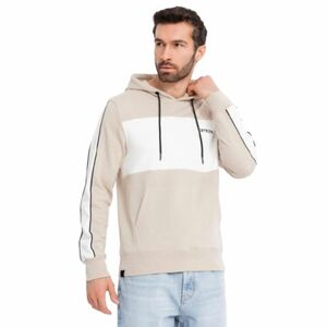 Pánská mikina s kapucí OMBRE-Sweatshirt OM-SSNZ-0225 V-2 beige obraz