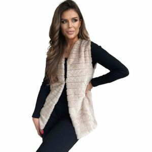 Dámská vesta OMBRE-Vest VLR008 light beige obraz