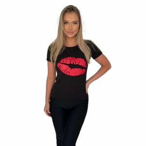 Dámské triko s krátkým rukávem OMBRE-T-shirt SLR098 black obraz