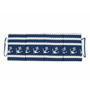 Skládací plážové molitanové lehátko Trieste-49 3 cm - Bílé lano + kotvy obraz