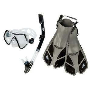 Šnorchlovací set 3 v 1, ČERNÝ, S/M, ploutve 36-41 obraz