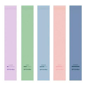 Spokey ARTIO SET Sada 5 posilovacích gum + obal, pastelové barvy obraz