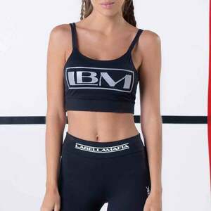 LABELLAMAFIA Sportovní podprsenka Silver Details Black obraz