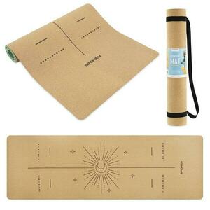 Spokey SAVASANA LUNA Korková jóga podložka, 183 x 61 x 0, 4 cm obraz