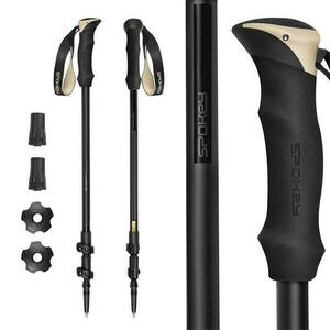 Spokey TRAIL Trekingové hole, 3dílné, černo-béžové obraz