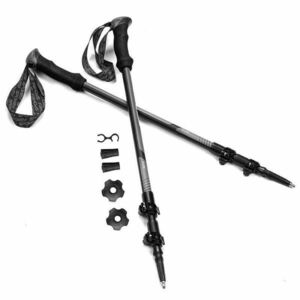 Spokey ZION Trekingové hole 3-dílné, šedo-černé obraz