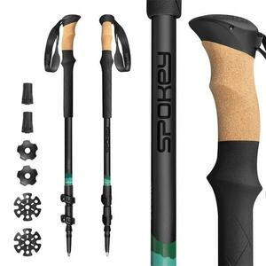 Spokey ZODIAC Trekingové hole, 3dílné, šedo-zelené obraz