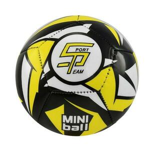 SPORTTEAM Fotbalový míč miniball černo-neon.žlutý obraz