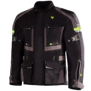 Street Racer Bunda na motorku Rocket černo-šedo-fluo žlutá - 5XL obraz