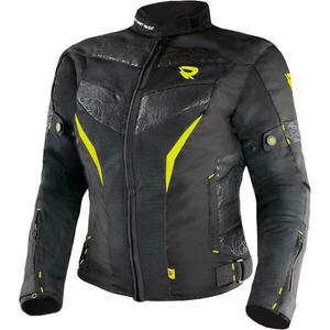 Street Racer Dámská bunda na motorku Rose Air černo-fluo žlutá - 3XL obraz